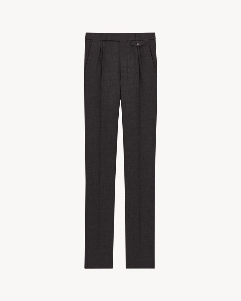 TAPERED PANTS IN FELTED WOOL GABARDINE 1