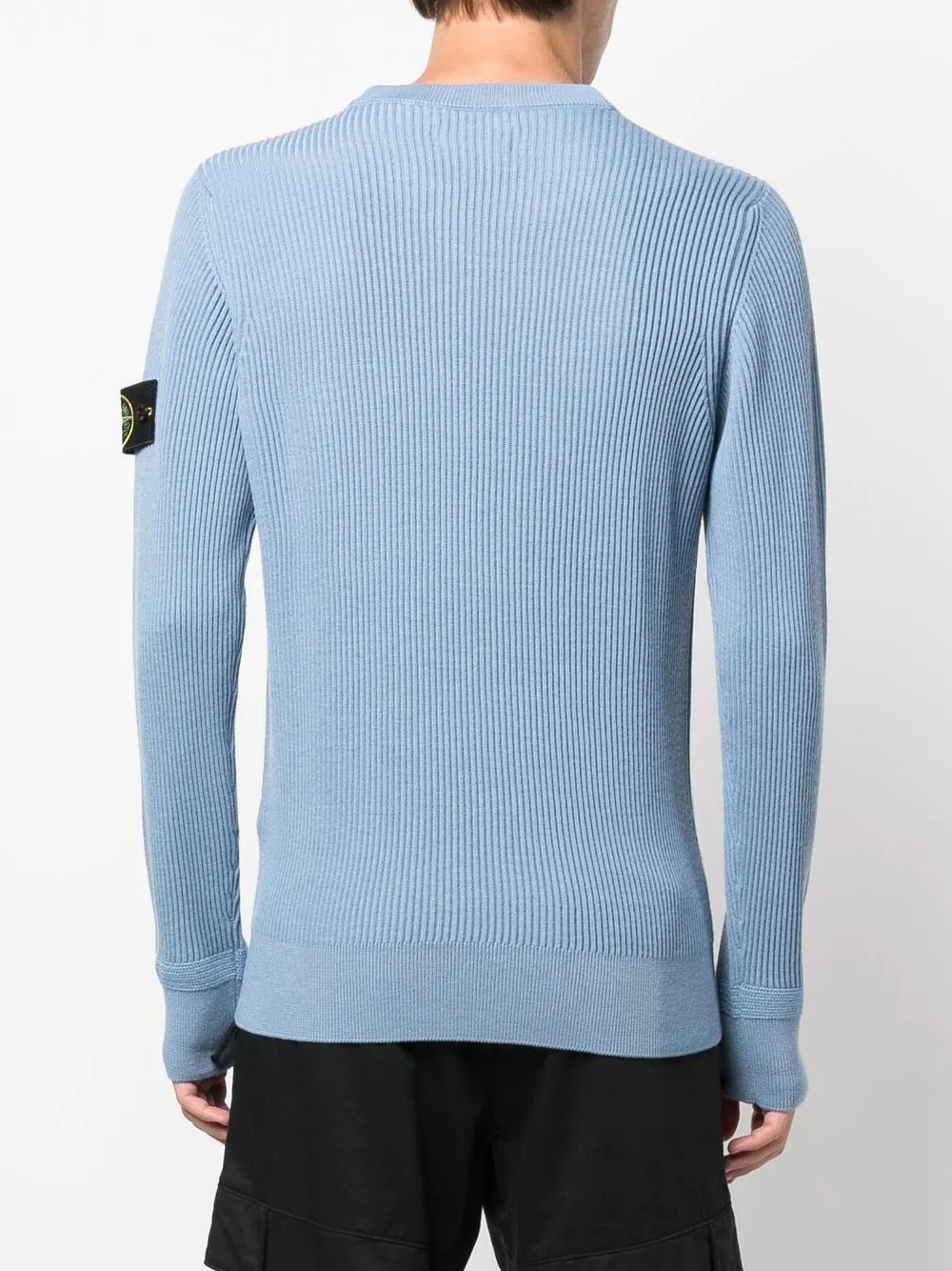 compass-patch ribbed jumper - 4