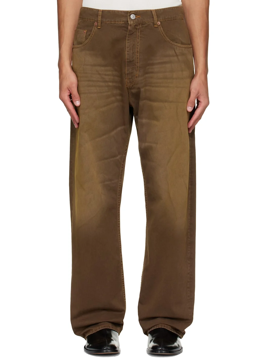 Brown Faded Trousers - 1