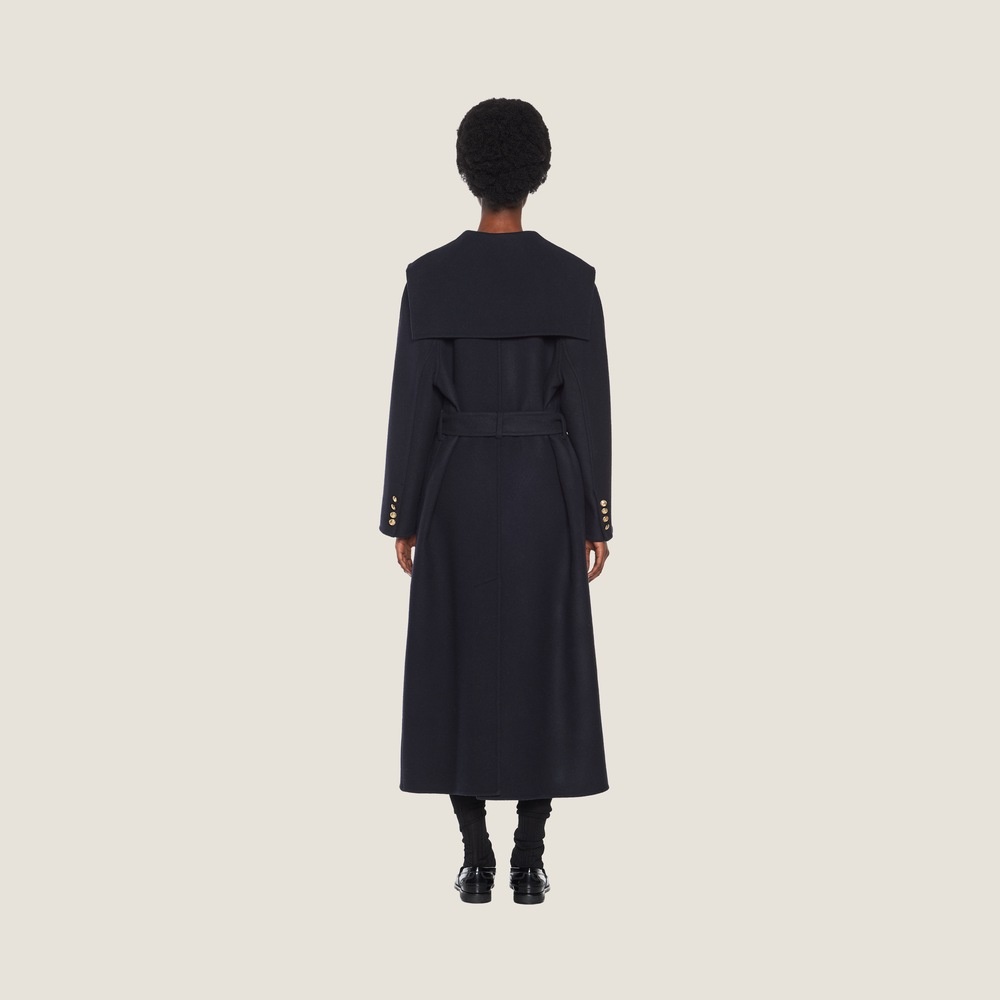 Single-breasted textured wool coat - 3