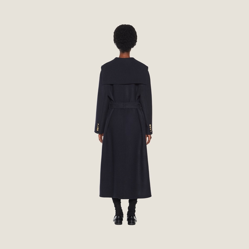 Single-breasted textured wool coat 3