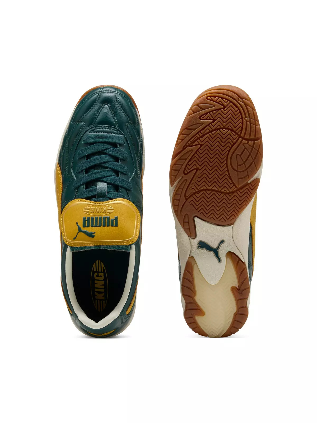 PUMA King Indoor "Green Terrain/Archive Gold" Men's Shoe - 4