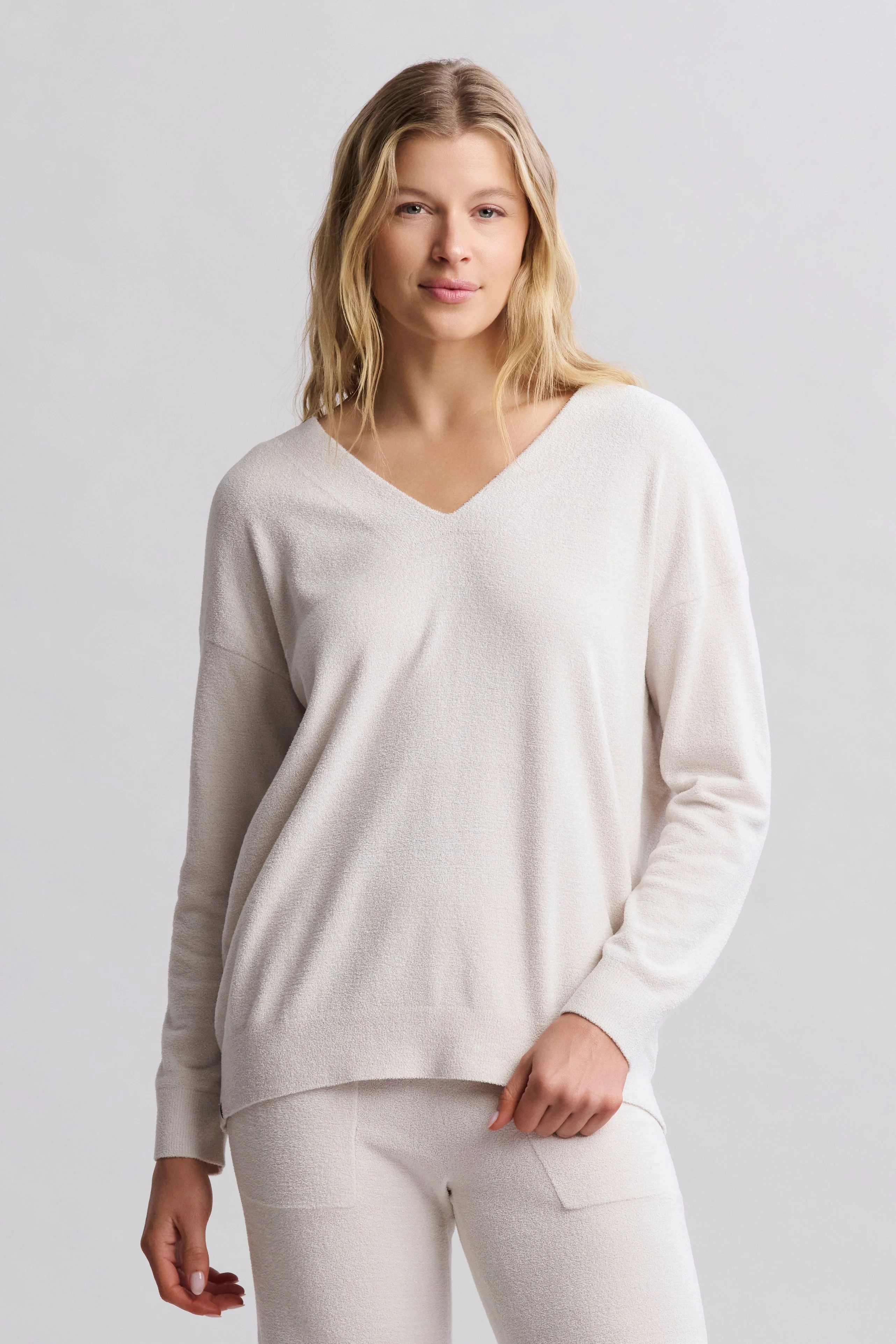 CozyChic Ultra Lite® V Neck Hi-Low Pullover - 1
