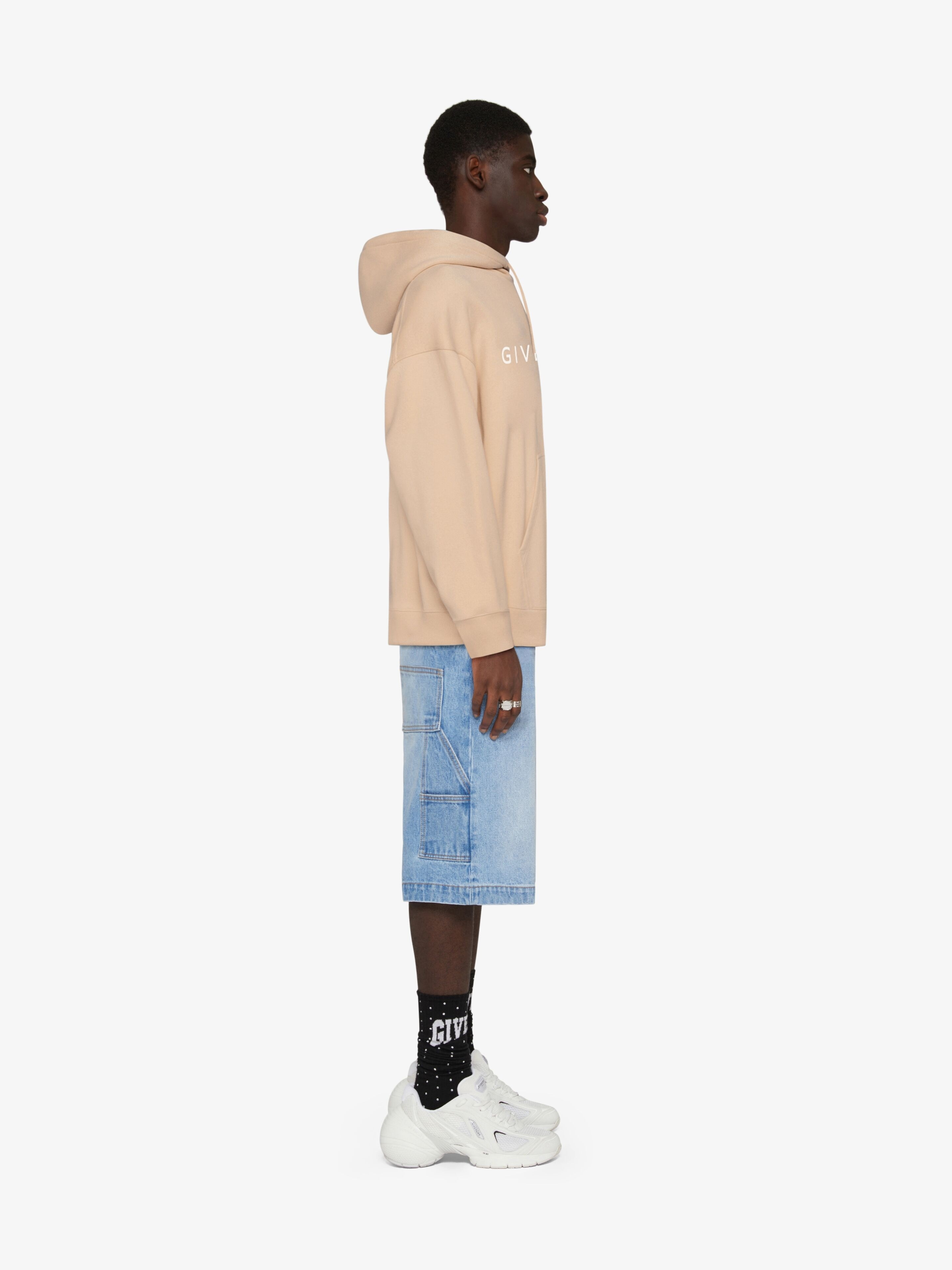 GIVENCHY ARCHETYPE SLIM FIT HOODIE IN FLEECE - 3