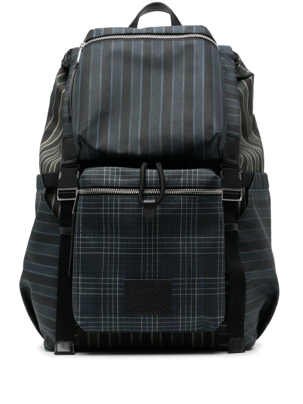 checked shell backpack - 1