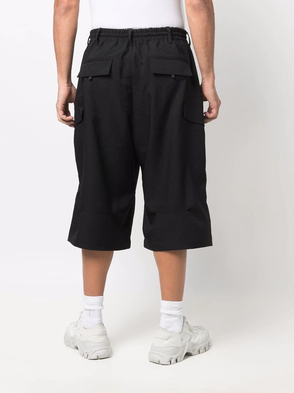 drawstring cargo shorts - 4