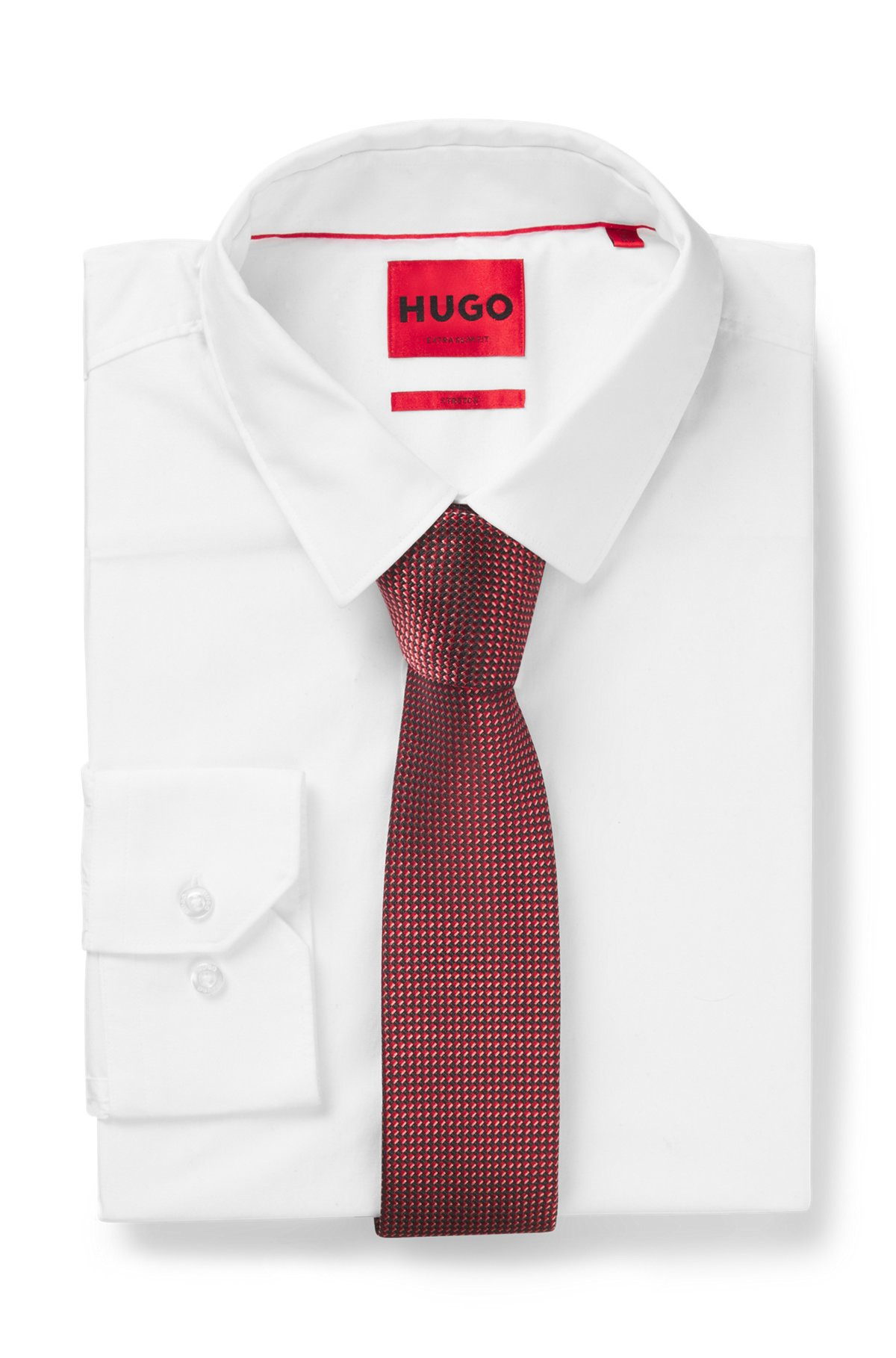 SILK-BLEND TIE WITH JACQUARD PATTERN - 3