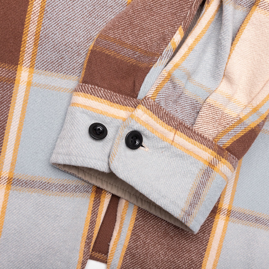 PLAID SHIRT - BROWN - 4