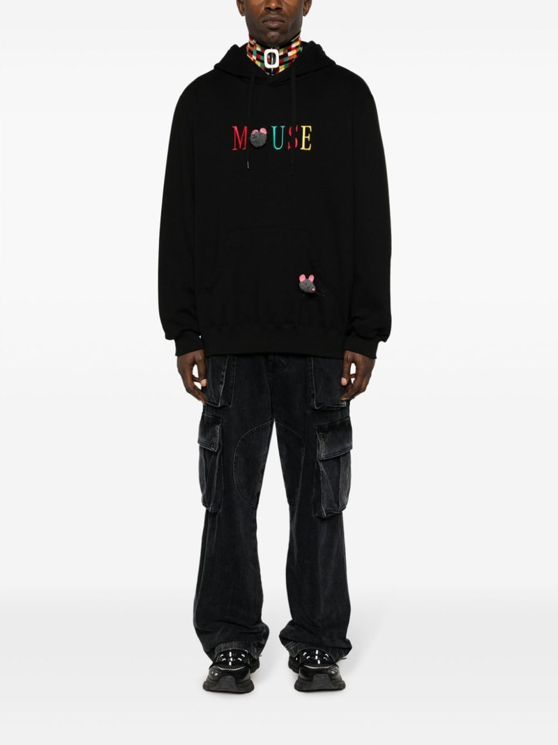 doublet motif-embroidered cotton hoodie outlook