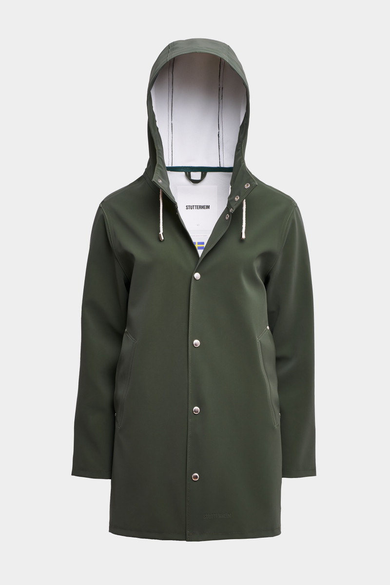 Stockholm Lightweight Matte Raincoat Green 1