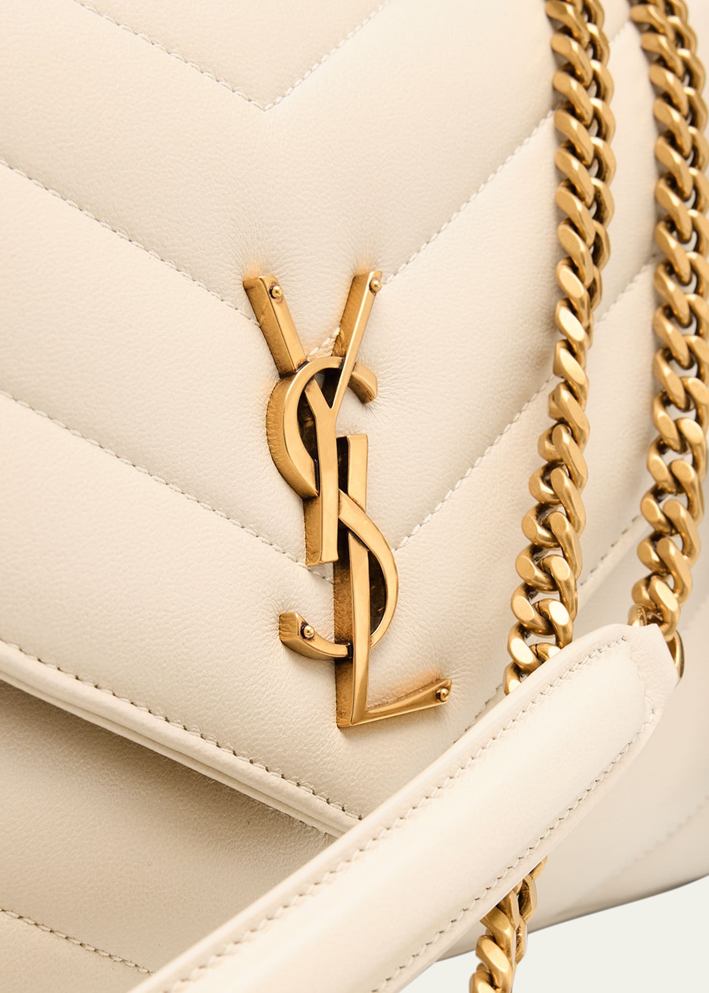 Loulou Medium YSL Chain Shoulder Bag in Quilted Leather - 5