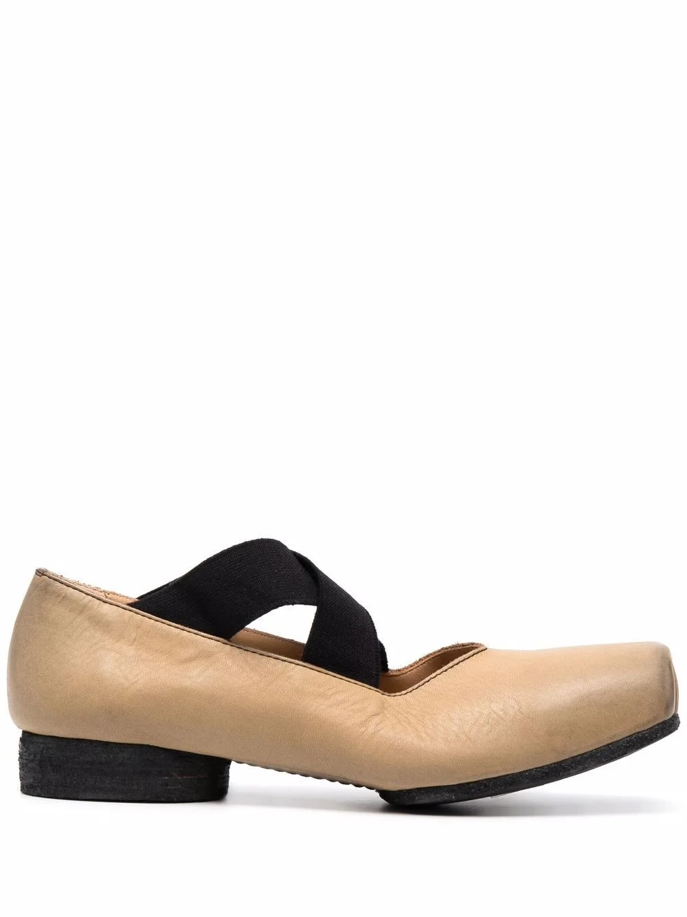 square-toe ballerina shoes - 1