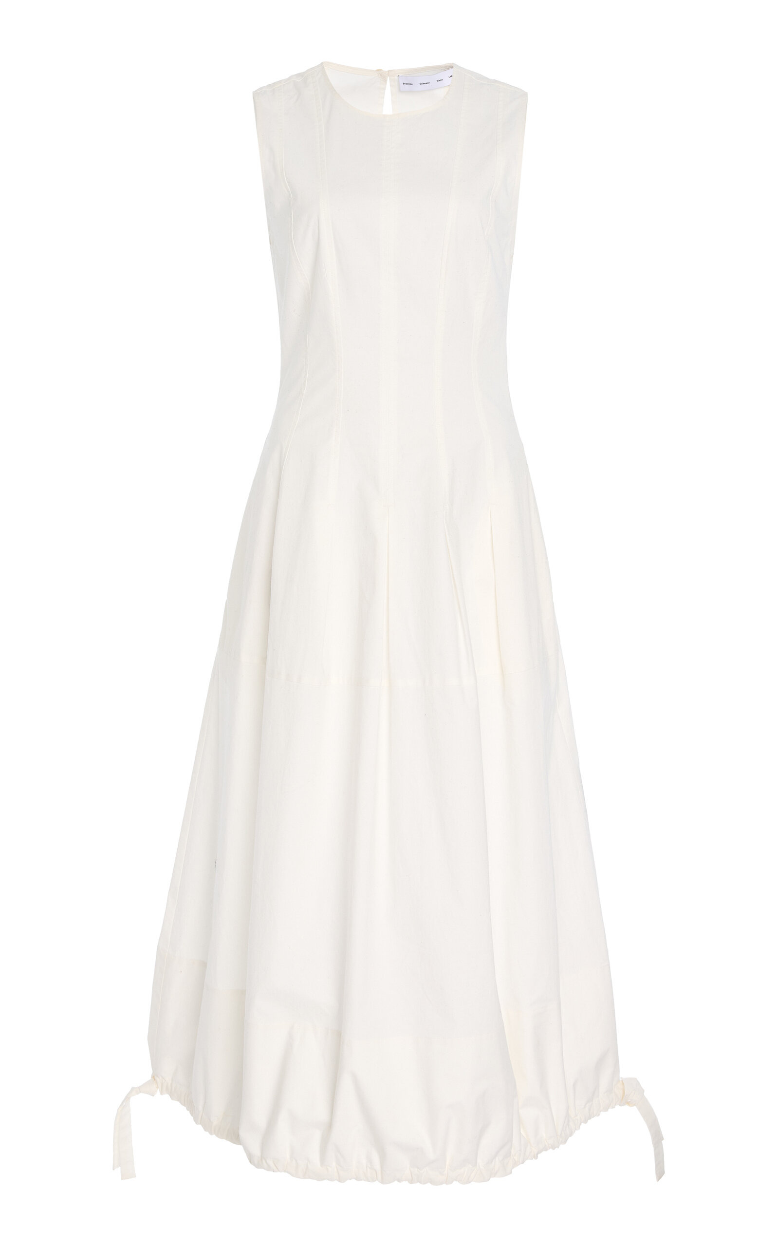 Marley Dress in Brushed Poplin white - 1