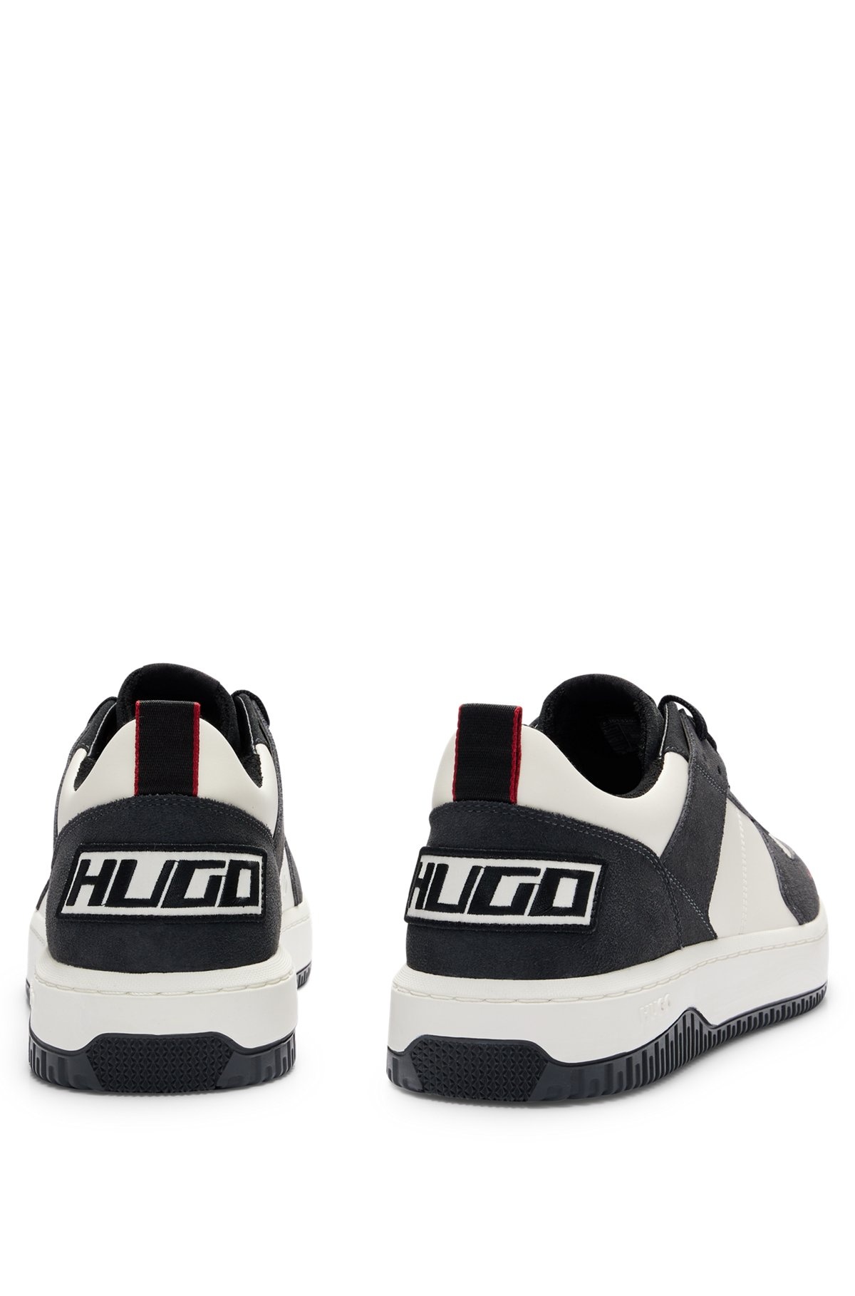 LOW-TOP TRAINERS IN FAUX LEATHER AND SUEDE - 5