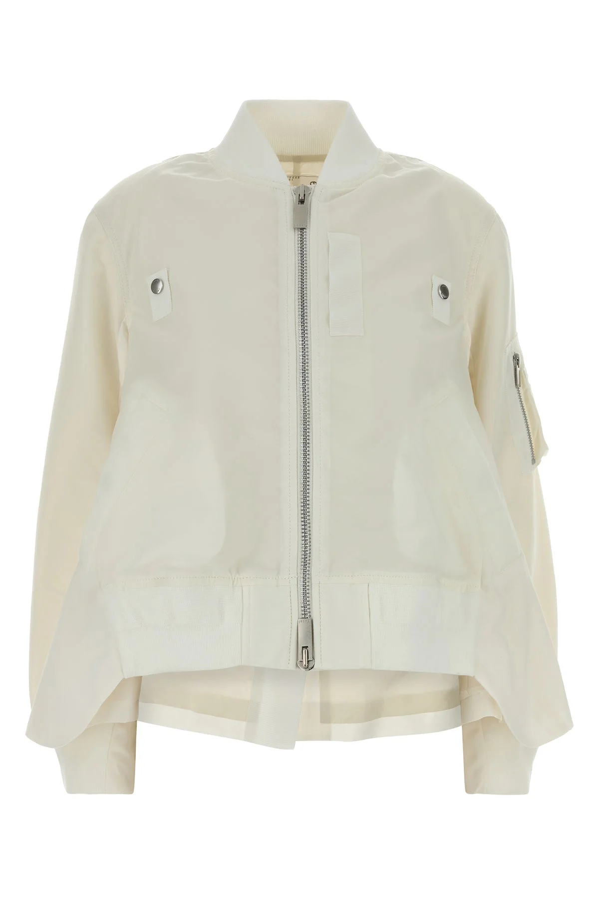 Ivory nylon bomber jacket - 1