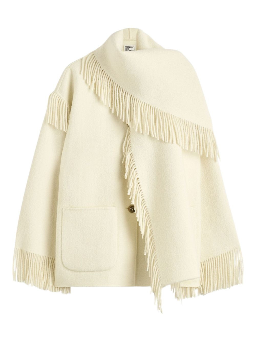 fringed-edges wool jacket - 2