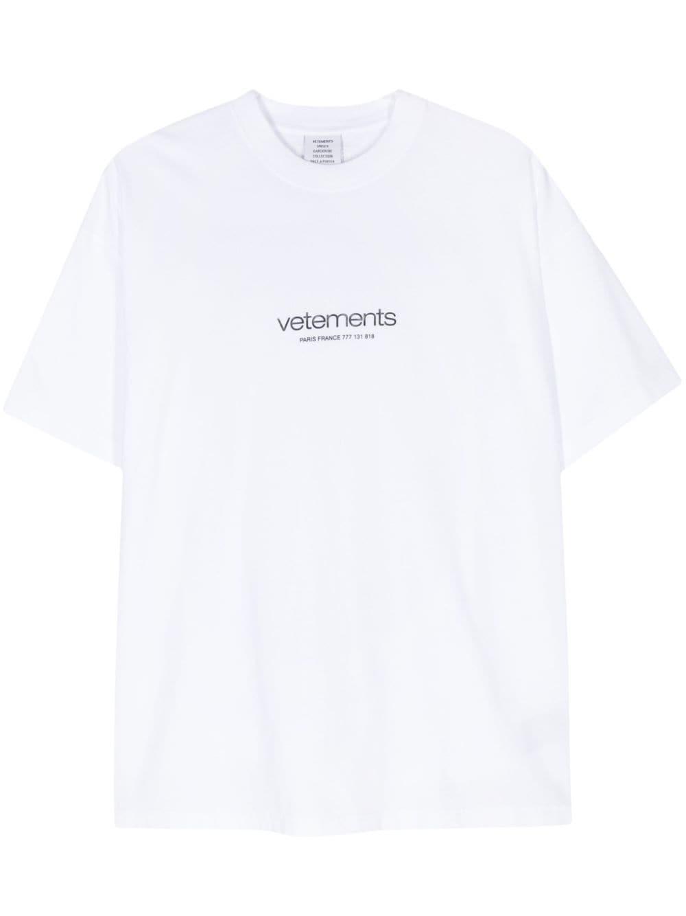 embossed-logo cotton T-shirt - 1