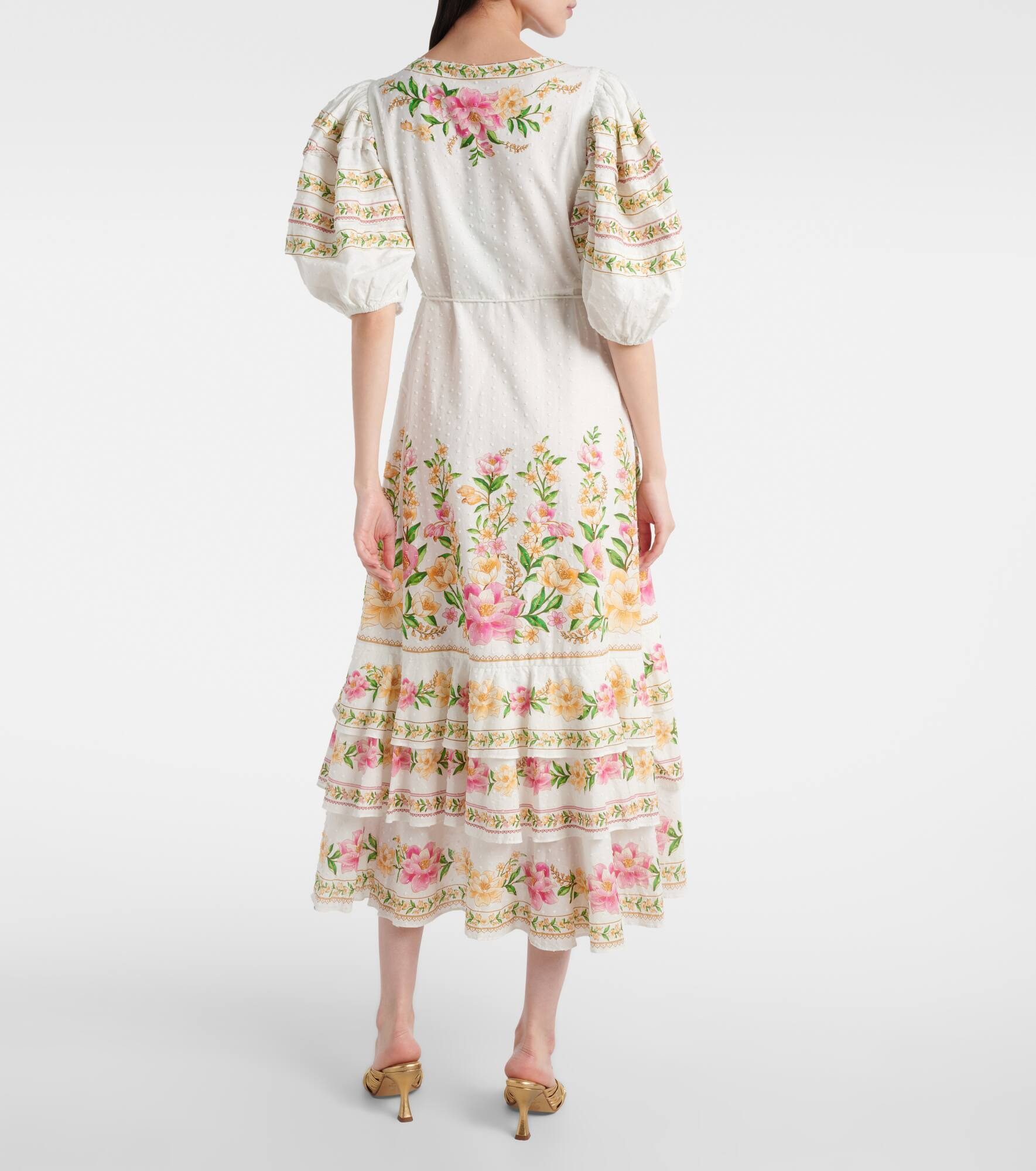 Floral cotton wrap dress - 3
