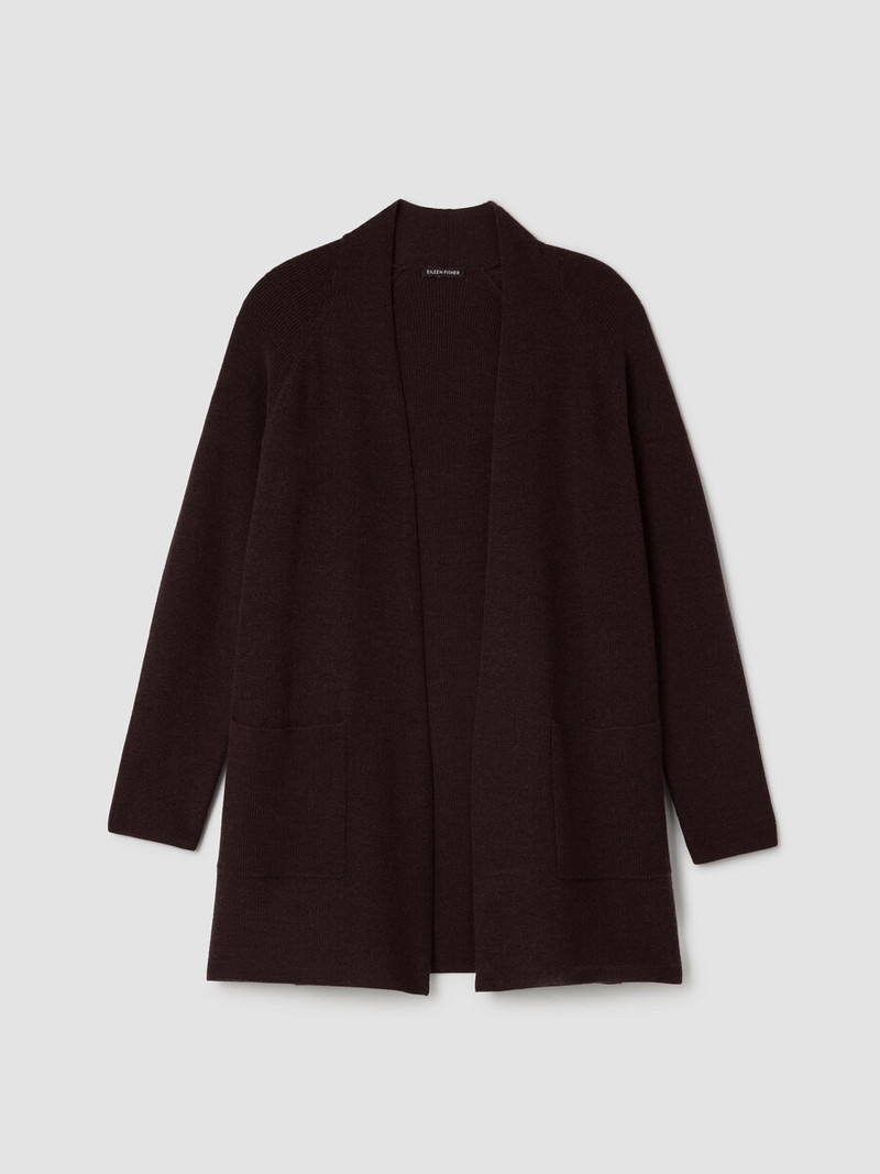 Merino Long Cardigan in Regenerative Wool 1