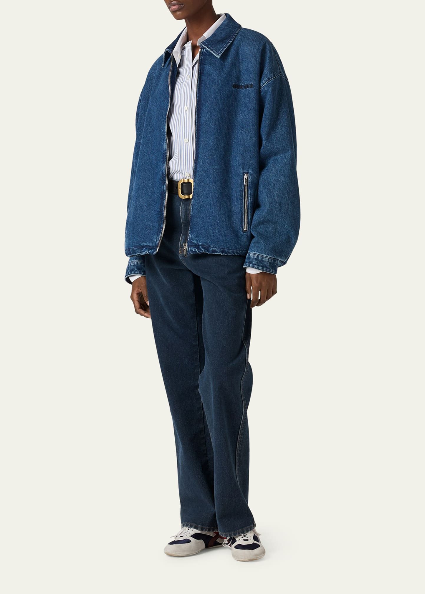 Denim Zip Shirt Jacket - 2