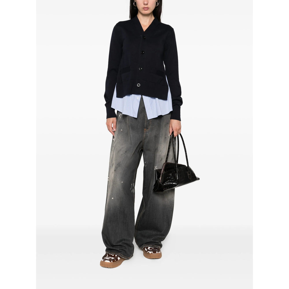 Sacai Blue Knitwear - Cardigans Women - 3