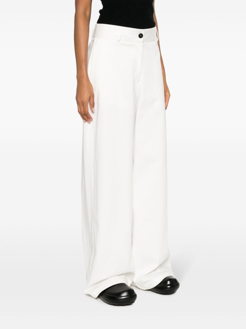high-waist wide-leg trousers - 3