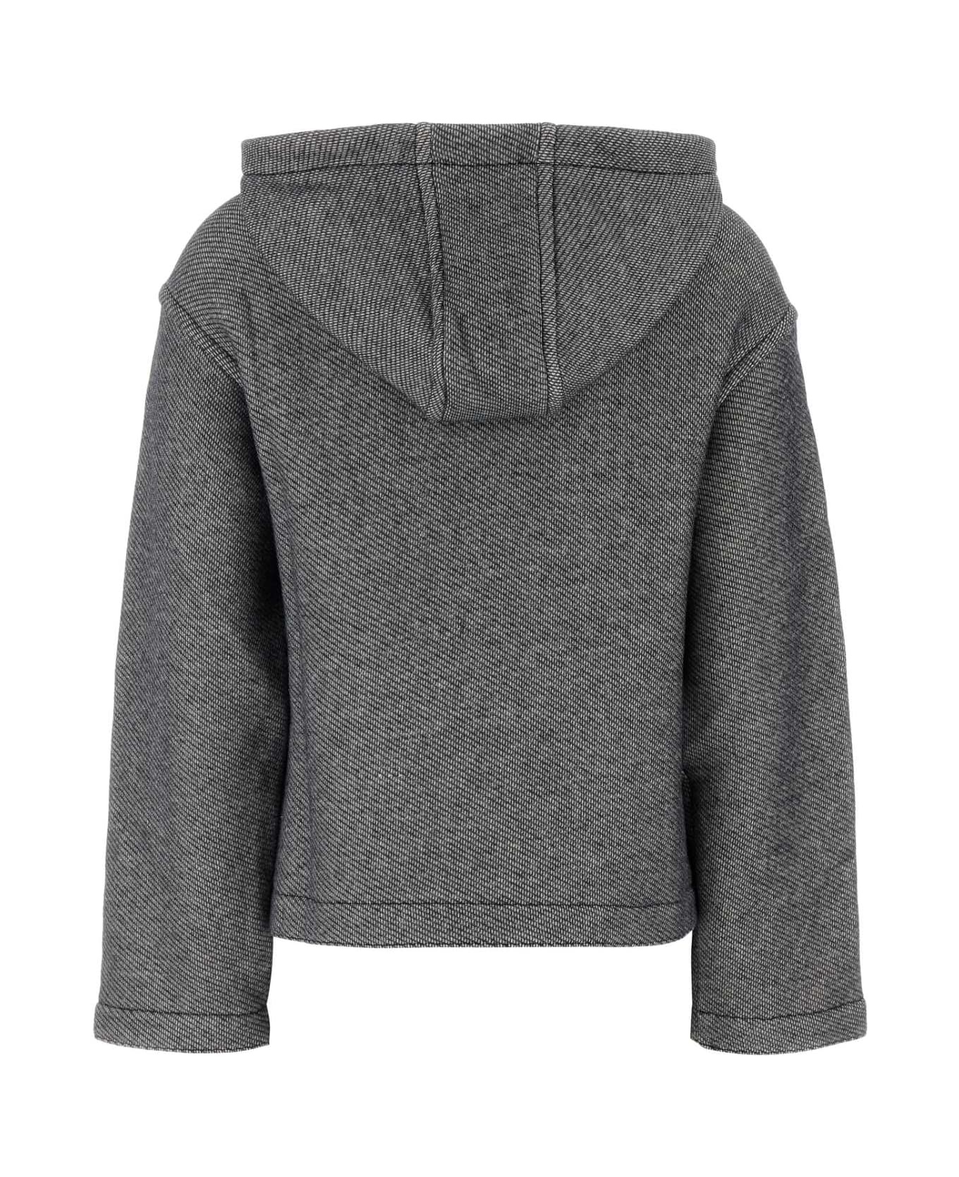 Melange Midnight Blue Cotton Blend Gary Sweatshirt - 2
