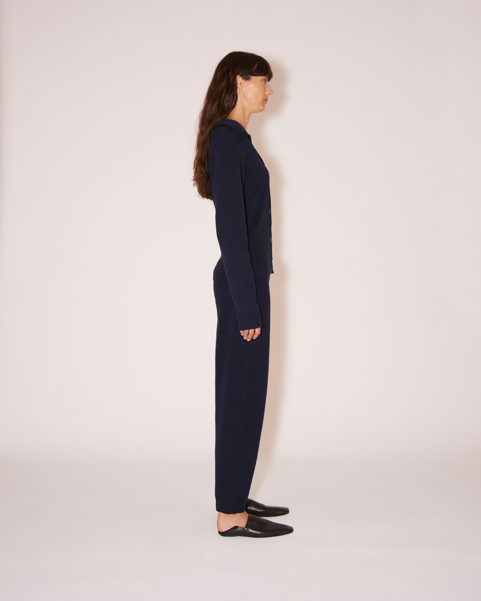 YLIA - Knitted track pants - Navy - 4