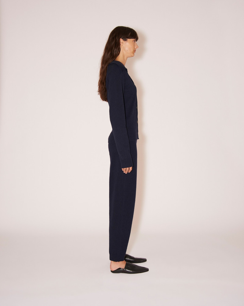 YLIA - Knitted track pants - Navy 4