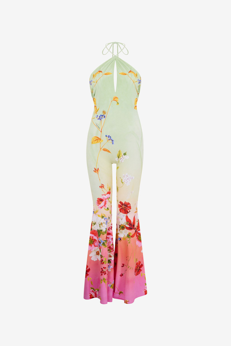 Miami Flowers Print Jumpsuit 1
