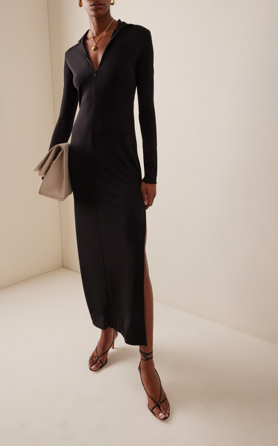 BITE Studios Zipped Jersey Maxi Dress black outlook