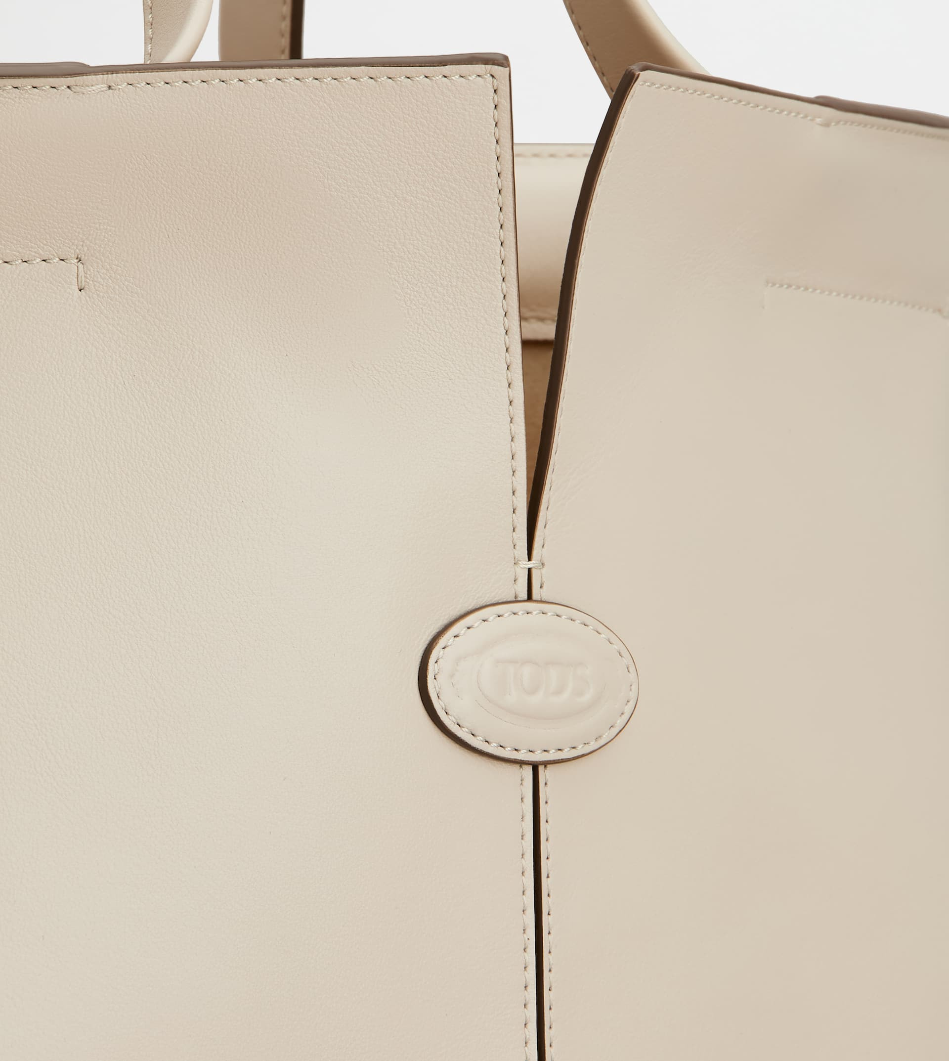 TOD'S DI BAG FOLIO IN LEATHER SMALL - OFF WHITE - 6