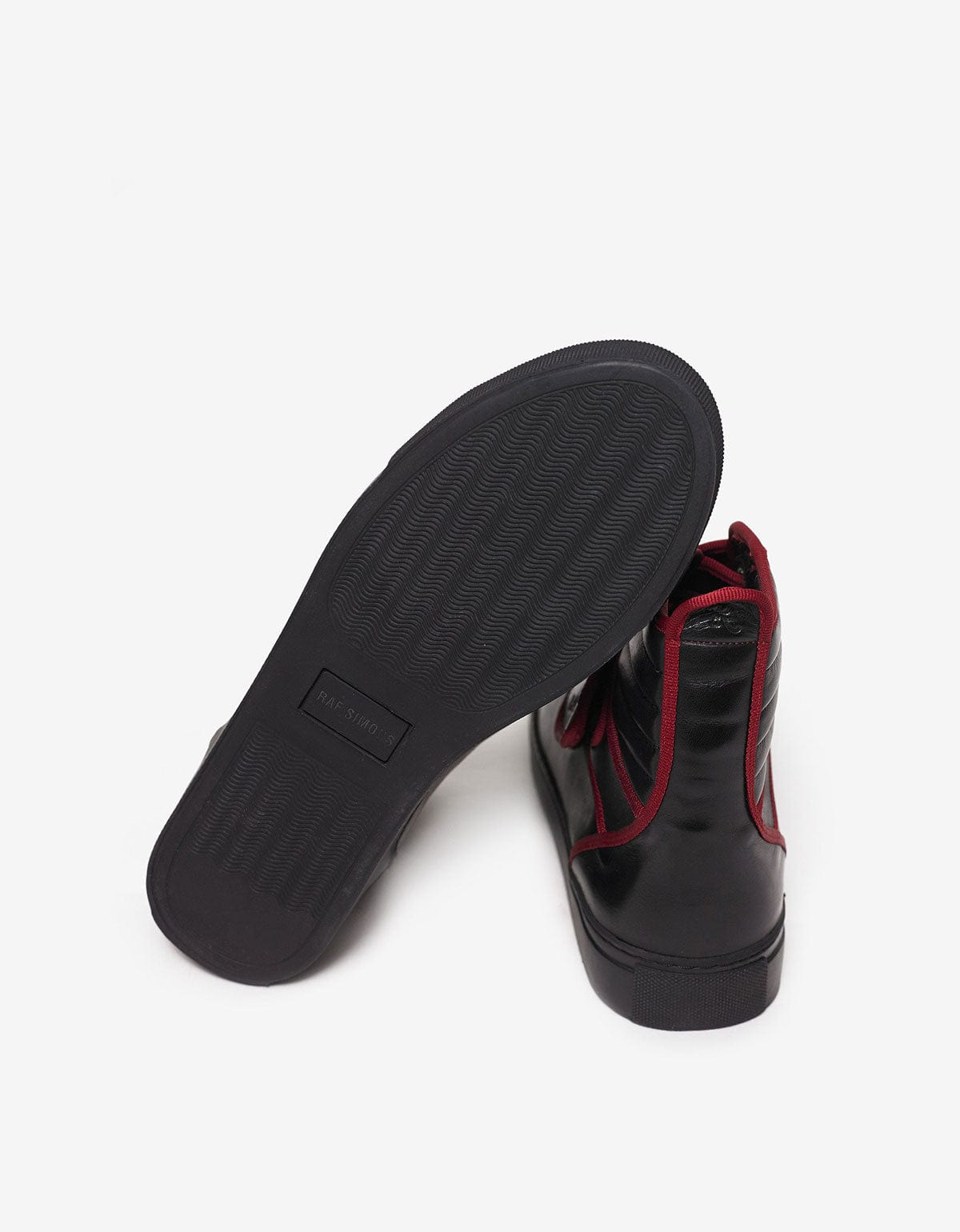 Raf Simons Black High Top Trainers with Highlights - AW16 - 4