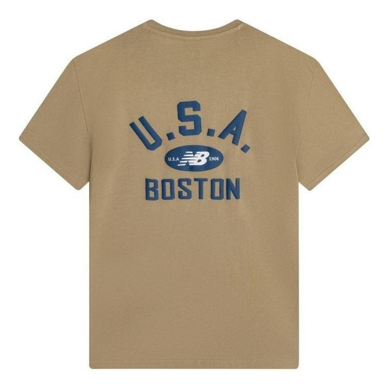 New Balance New Balance Boston Tee 'Tan Blue' AMT22391-INC outlook