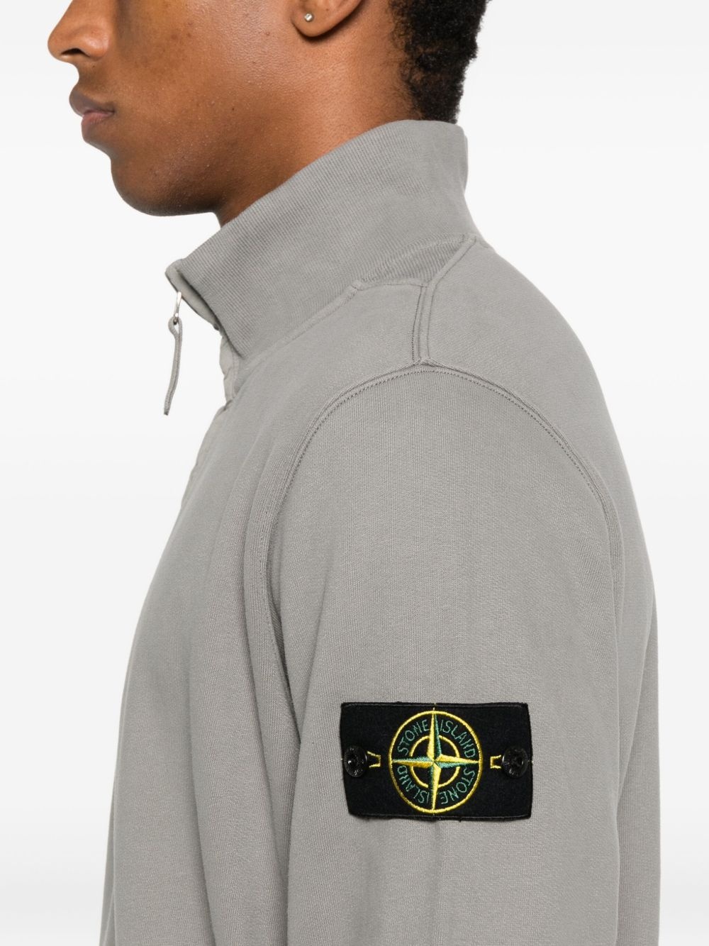 brushed-finish fleece sweatshirt - 5