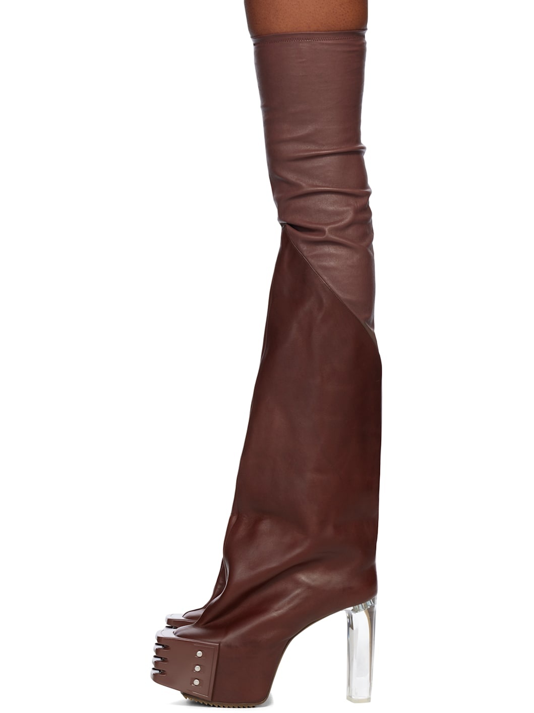 Burgundy Rhino Grilled Kiss Boots - 3