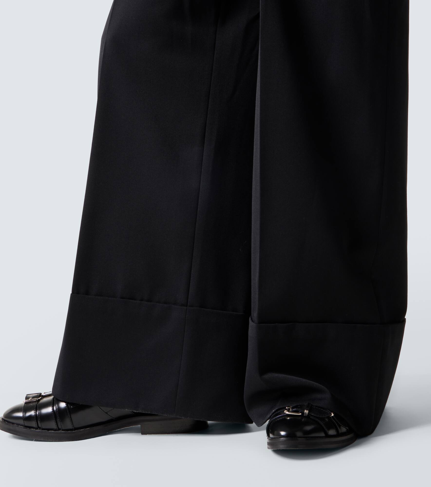 Belted high-rise wide-leg pants - 6