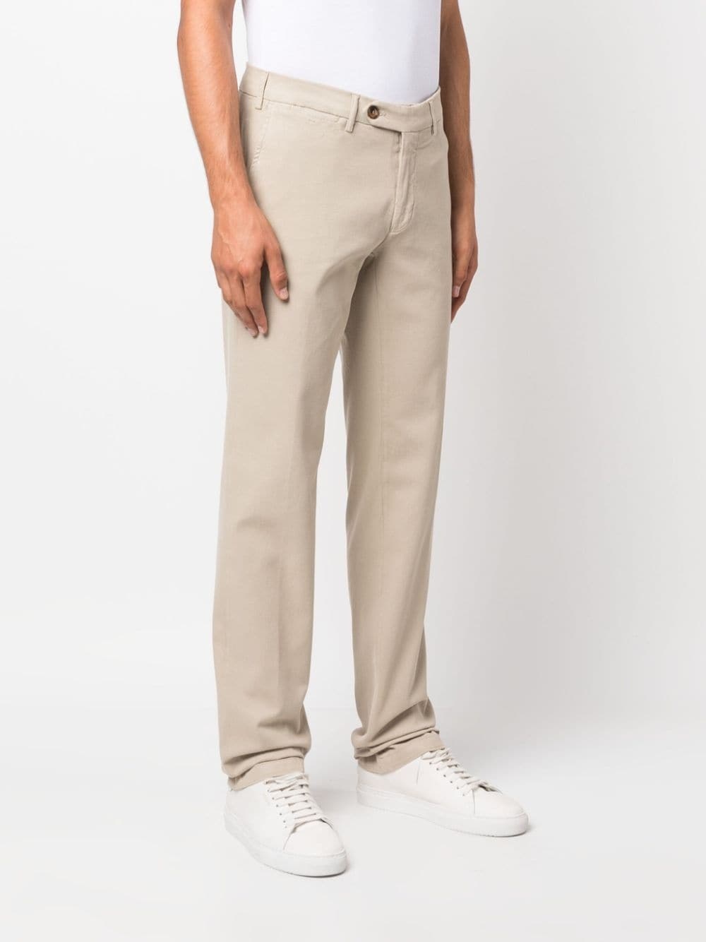 mid-rise cotton chino trousers - 3