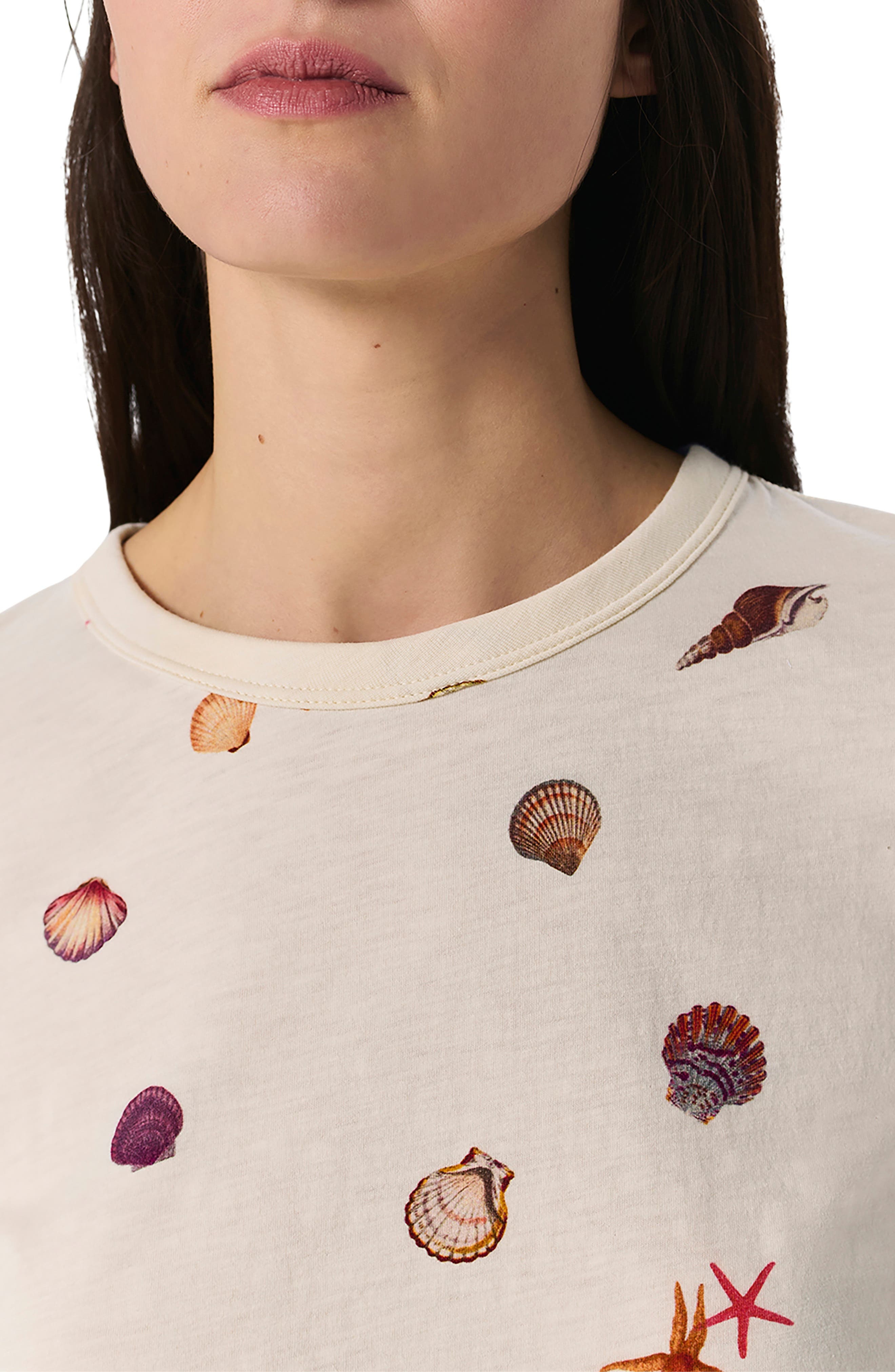 rag & bone Seashell Print Cotton T-Shirt in Ivy at Nordstrom - 3