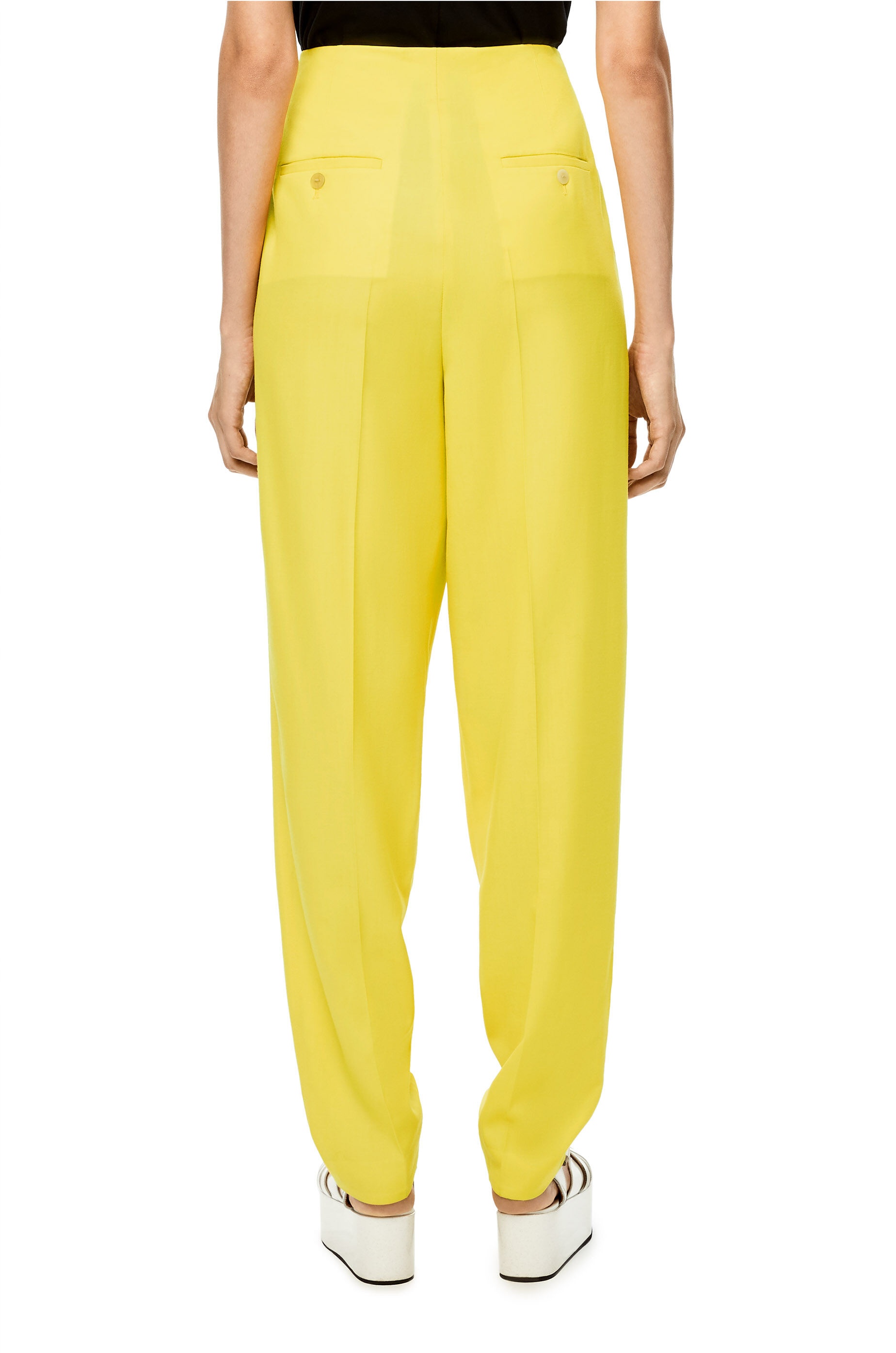 Pleated carrot trousers in wool - 4