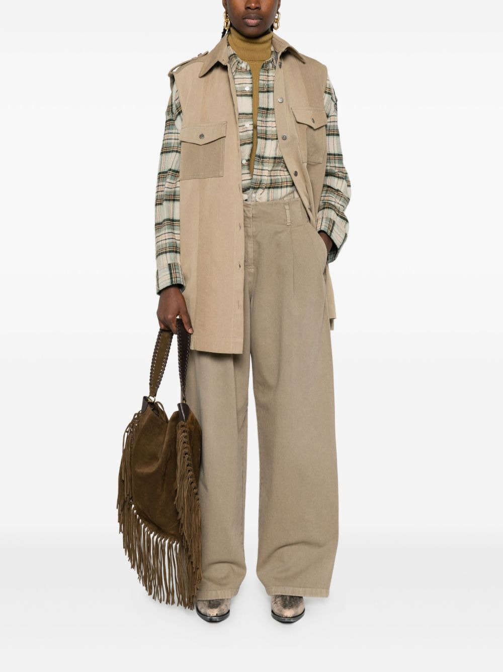 pleated wide-leg trousers - 2