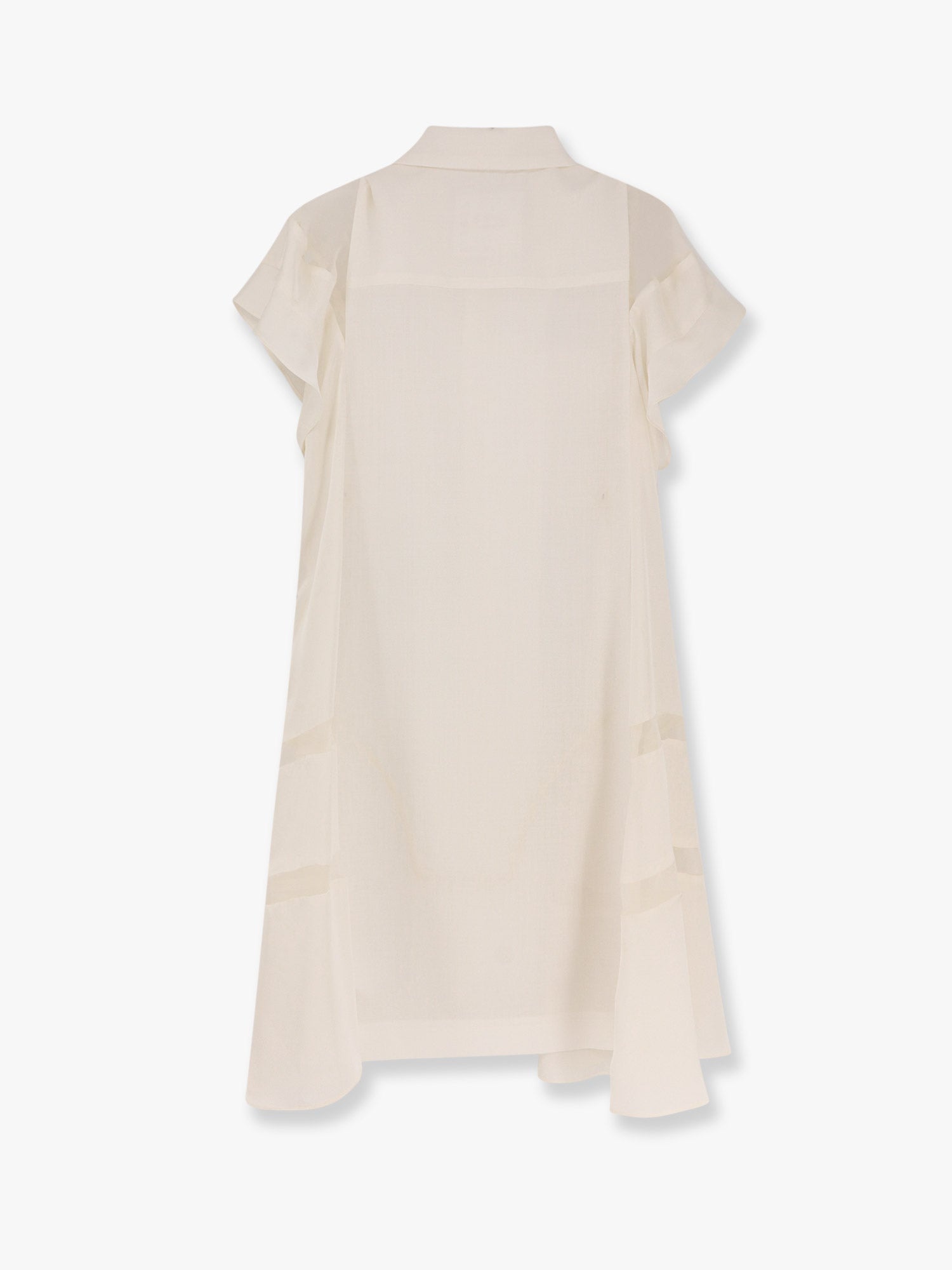 Chemisier dress with voile and satin inserts - 4
