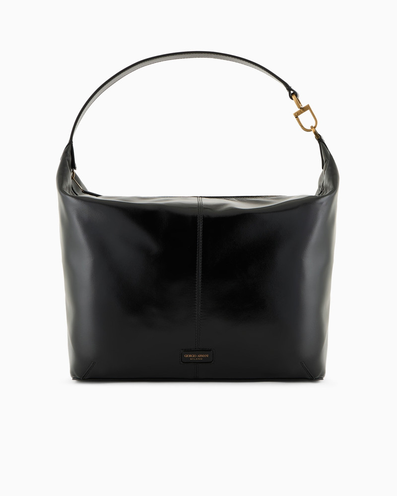La Prima Soft large hobo bag in patent nappa leather 1