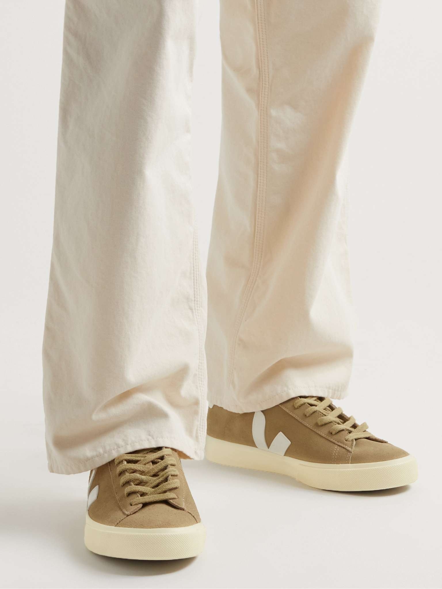 Campo Leather-Trimmed Suede Sneakers - 3