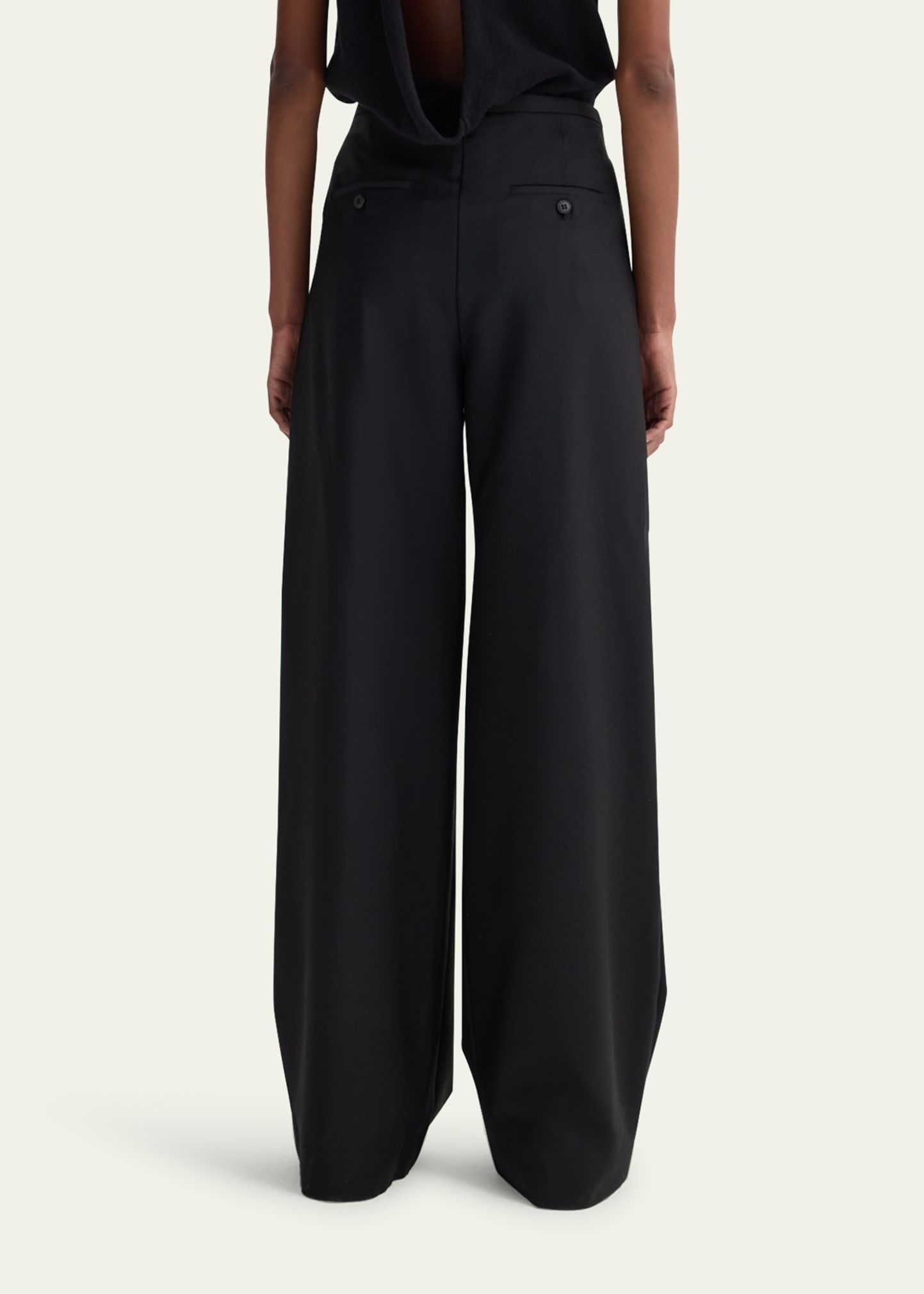 Relaxed Wool Drawstring Trousers - 3