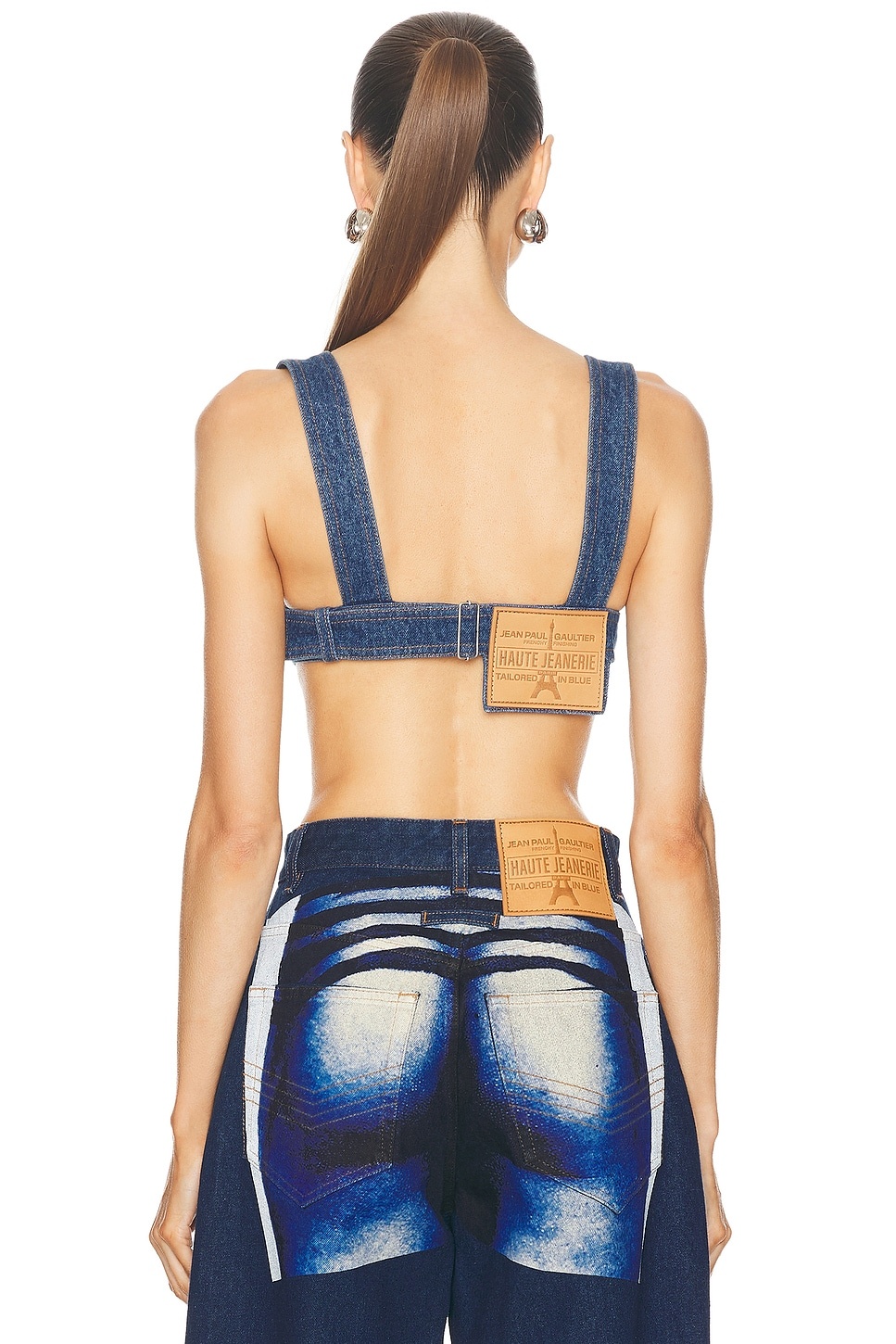 Overalls Buckles Denim Bra Top - 3