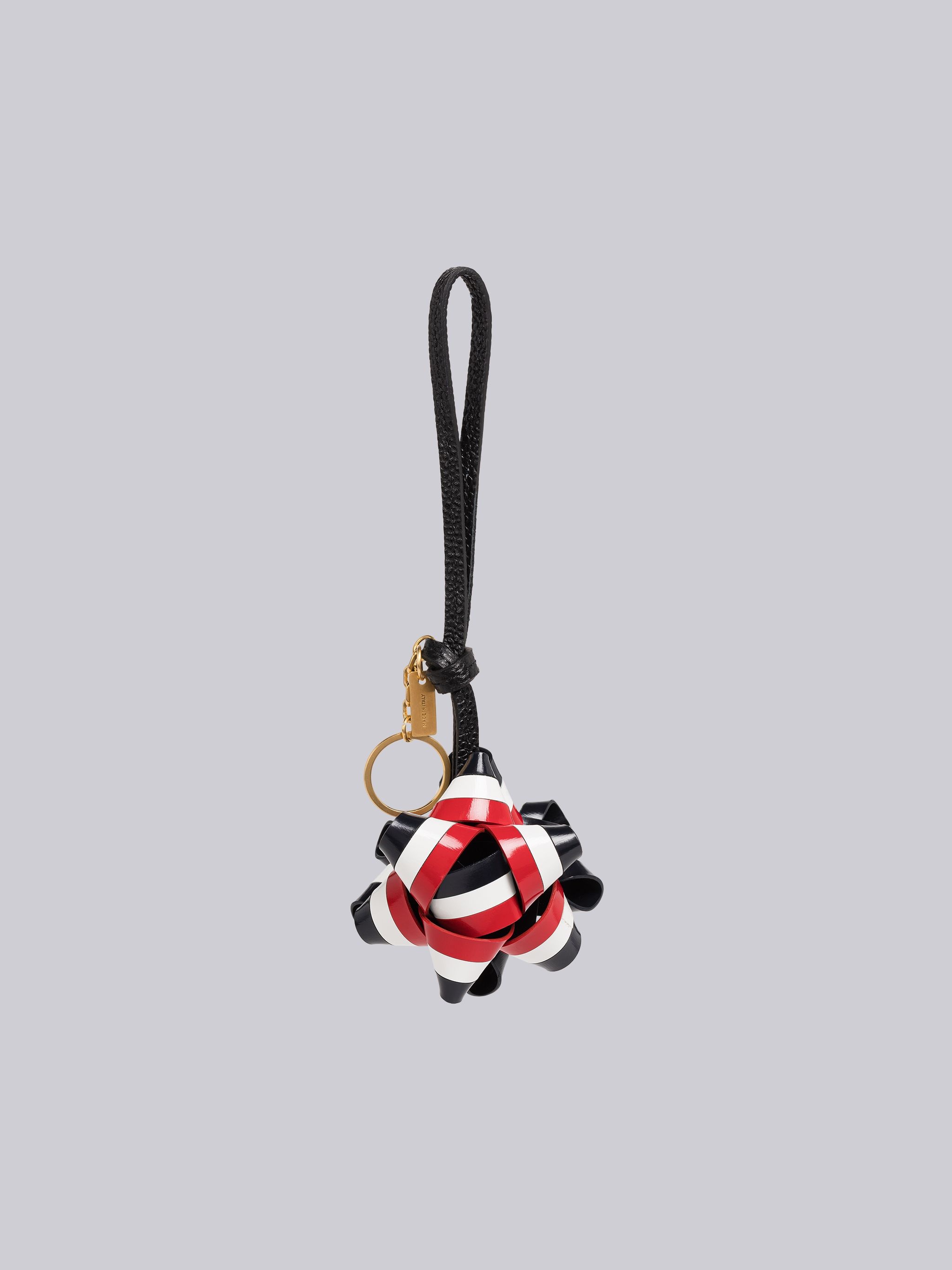 Calf Leather Gift Bow Key Ring - 3