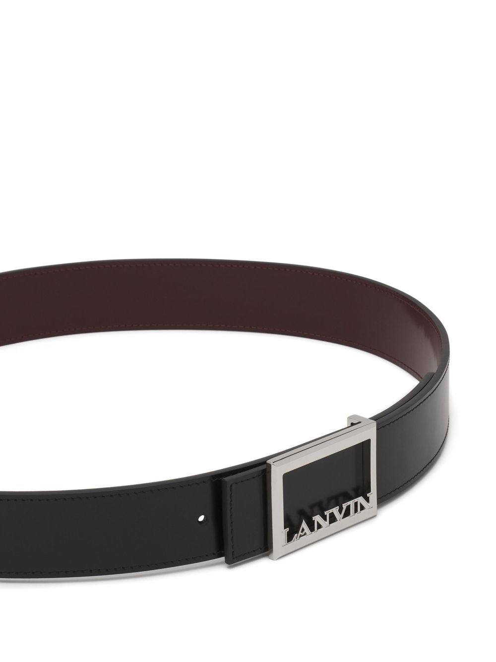 logo-buckle belt - 2