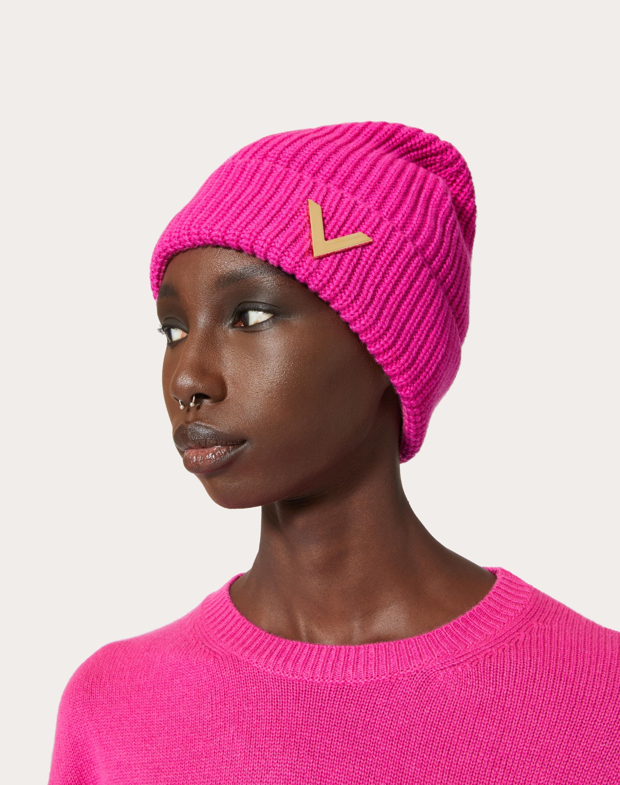 VALENTINO CASHMERE BEANIE - 4