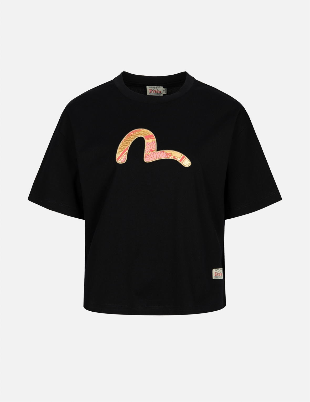 BROCADE SEAGULL APPLIQUÉ DROP-SHOULDER T-SHIRT - 1
